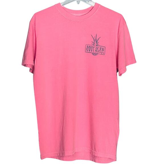 Comfort Colors Pink Flamingo T-Shirt Medium Strut Your Stuff Southernology NEW - Picture 2 of 7